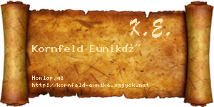 Kornfeld Euniké névjegykártya